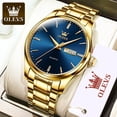 thumbnail image 2 of OLEVS 6898 Men Quartz Watches Waterproof Stainless Steel Male Wristwatch Man Clock Fashion Luminous Luxury Gold Watches For Men, 2 of 2