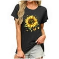 thumbnail image 2 of Women Blouses My Orders, Womens Short Sleeve Daisy Tops Crew Neck Dressy Casual Loose Fit Shirts Summer Flowy Blouses 2025 Trendy Clothes, 2 of 6