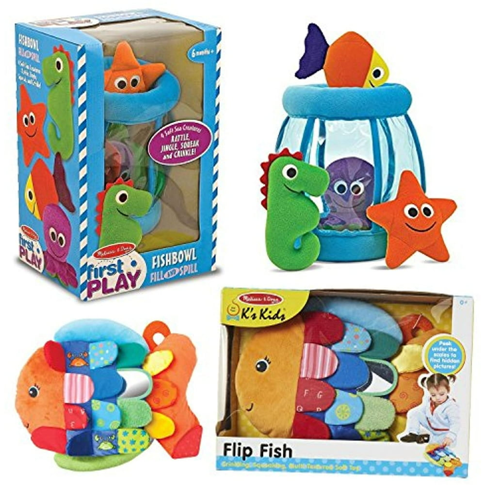 Melissa & Doug Deluxe Fishbowl Fill & Spill Soft Baby Toy