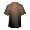 thumbnail image 4 of Domuza Scrub Tops Men Gradient Tie-Dye V Neck Short Sleeve Work Uniform Big and Tall Soft Comfy Medical Workwear with 3 Pockets Brown 3XL, 4 of 4