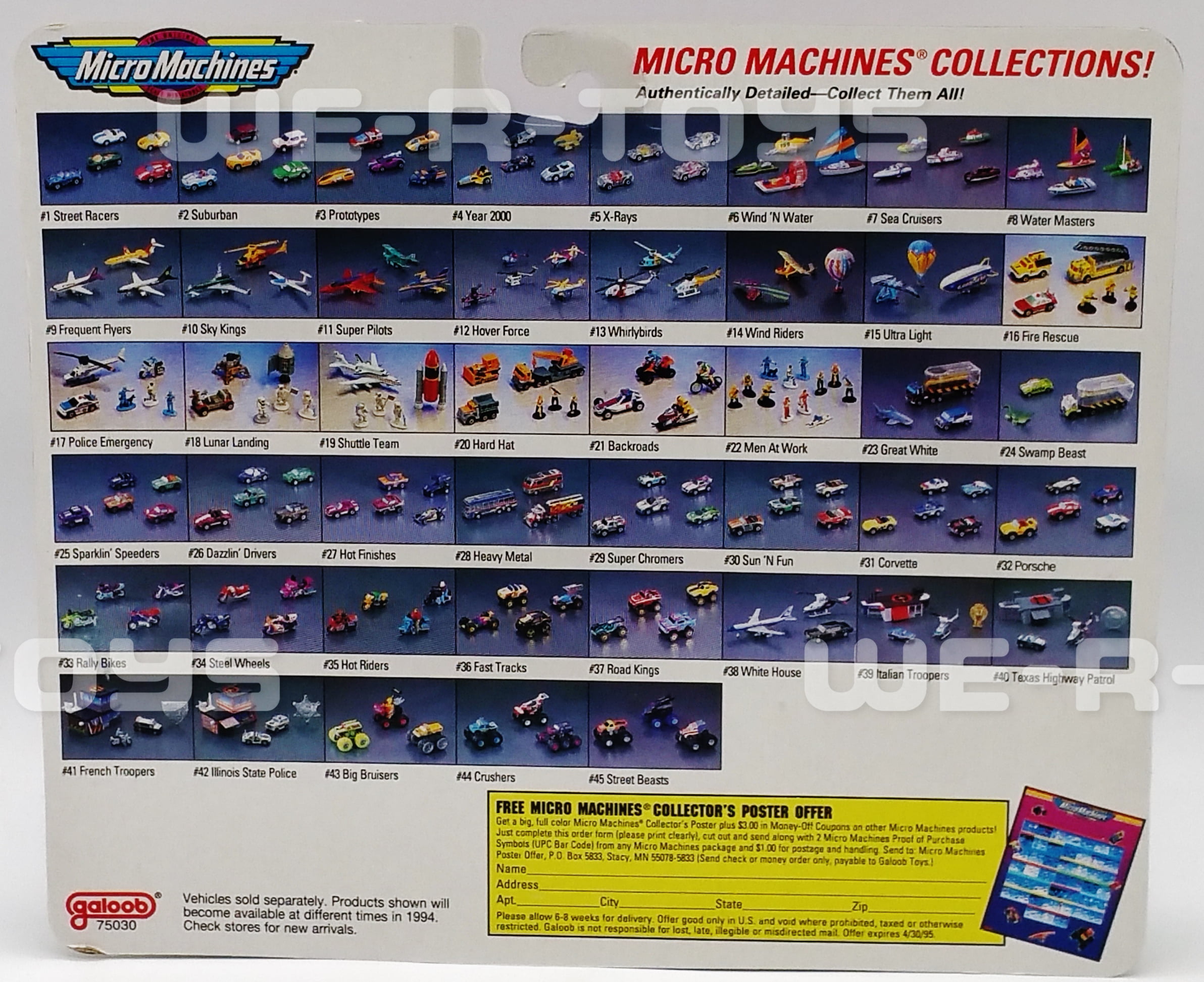 Galoob Micro Machines No. 65400 Troopers California Highway Patrol  Collection #4 Playset on Card for Sale -  - Antique Toys for  Sale