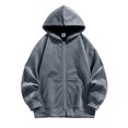 thumbnail image 4 of Vedolay Mens Hoodies Pullover 2023 Plus Size Men Long Sleeve Round Neck Sweatshirt Dark Gray,M, 4 of 5