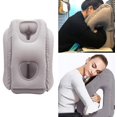 thumbnail image 2 of Almohada de viaje Soporte Reposacabezas Almohada de viaje inflable portátil para dormir en el avión Tren Oficina en casa Camping Pvc, Grey-brown_costbuy kaili Sencillez, 2 of 4