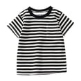 thumbnail image 5 of Tiijoy Toddler Boys Short Sleeve Striped T-Shirt Casual Round Neck Pocket T Shirt, Sizes 3-14, 5 of 5