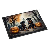 Carolines Treasures DAC2062JMAT 24 x 36 in. Unisex Rottweiler Spooky Halloween Indoor or Outdoor Mat
