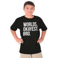 thumbnail image 5 of Worlds Okayest Bro Sibling Brother Boys Kids T Shirt Tees Tops Teen Brisco Brands XS, 5 of 5