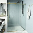 thumbnail image 6 of Vigo VG6021MGCL6876 Elan E-Class 76" High X 68" Wide Sliding Frameless Shower Door - Gold, 6 of 7