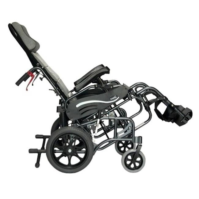 VIP515 16 in. seat Tilt in Space Reclining Transport Wheelchair with