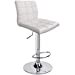 thumbnail image 3 of Modern Square PU Leather Adjustable Bar Stools with Back,Counter Height Swivel Stool by Leopard - 1 Chair ( White ), 3 of 15
