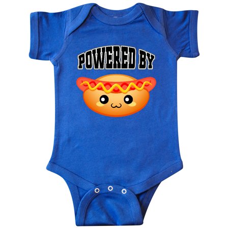 

Inktastic Hot Dog Powered By Hotdogs Gift Baby Boy or Baby Girl Bodysuit