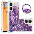thumbnail image 1 of Funda para Xiaomi Redmi 13C 4G con Brillo Líquido Flotante, Purpurina, Parachoques y Anillo Giratorio Soporte, 1 of 5