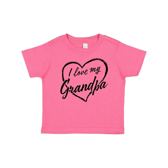 Inktastic I Love My Grandpa in Black Chalk Heart Boys or Girls Baby T-Shirt