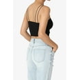thumbnail image 4 of TheMogan Women's Solid Spaghetti Straps Ribbed Seamless Stretch Crop Cami Tank Top, 4 of 7