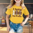 thumbnail image 2 of Girls Short Sleeve T-Shirts Loose Fit Round Neck Casual Graphic Tees for Kids 5-14 Years, 2 of 4