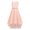 Coral Pink, variant on YEAHDOR Girls One Shoulder Bridesmaid Birthday Party Rhinestones Belt Irregular Hem Swing Dress Black 12