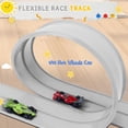 thumbnail image 2 of Flexible Race Track for Kids, 16 Ft Flex Race Car Ramp Track with Racing Cars Track Toys  with  Hot Wheel Cars Rolls up Portable Car Ramp Toys for Boys and Girls Ages 3+ - Gray, 2 of 7
