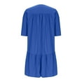 thumbnail image 5 of Dresses for Women Plus Size Fashion Fashion Casual Solid Color V-neck Linen Long Dress Maxi Beach Dresses, 5 of 7