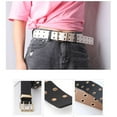 thumbnail image 3 of Cinturón punk de doble ojal / Hebil de doble punta gótico 2 orificios pantalones Jeans Mujer / , Macarena cinturón de cintura para mujer, 3 of 8