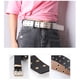 thumbnail image 3 of Cinturón Punk Hugo Doble Ojal Accesorios de Moda Cuero PU Blanco, 3 of 8