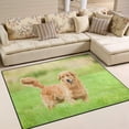 thumbnail image 2 of Coolnut Golden Retriever Running On Grass Lightweight Carpet Mats, 5'3" x 4' Area Soft Rugs, Floor Mat Rug Home Decoration for Kids Room Living Room, 63"x 48", 2 of 6