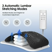 Back Stretcher with Lumbar Support, Electric Lumbar Traction Device, 15-Level Electrotherapy, Dynamic Airbag 3 Stretching Modes, Spine Support Back Pain Relief Massager, with 104 Acupressure Nodes
