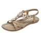 thumbnail image 2 of Sandalias de verano para mujer, sandalias planas sin cordones, zapatos romanos de cristal, sandalias informales con punta abierta Wmkox8yii  nm8291, 2 of 9
