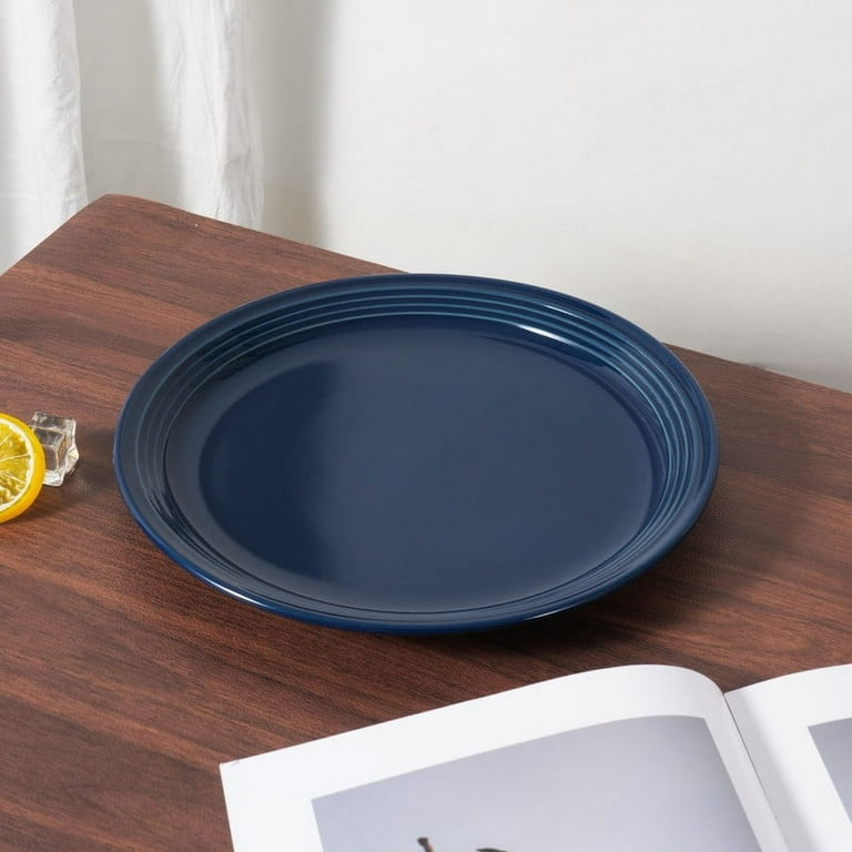 Mainstays Salad Plate, 9-inch Navy Stoneware, Dishwasher and