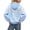 Light Blue, variant on felwors Women's Sequin Angel Wing Graphic Oversized Pullover Hoodie Fleece Sparkly Sweatshirt Light Blue for Size XS