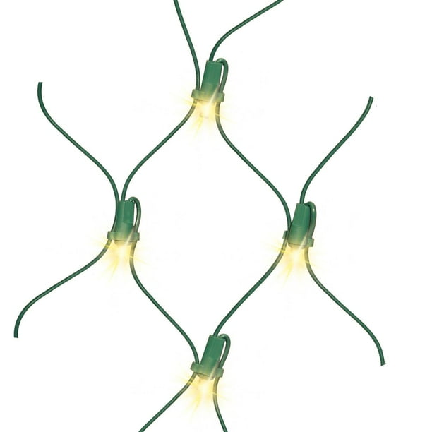 Holiday Time LED Tree Trunk Net Christmas Lights, Warm White, 100 Count