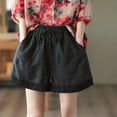 thumbnail image 2 of Sngxgn Women's Shorts Shorts with Deep Pockets Long Shorts for Women Lounge Walking (Black,XXXL), 2 of 5