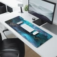 thumbnail image 2 of Enjoy Stellar Gaming with Large Dazzling Galaxy Mouse Pad. Features Non-Slip Rubber Base, Stitched Edges for Enhanced Longevity. Ideal as a Keyboard Mat & Desk Pad - 31.5x11.8in., 2 of 7