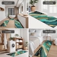 thumbnail image 5 of Teal Marble Gold Line Pattern Kitchen Rugs Sets Of 3,Kitchen Runner Rugs Non Skid Washable,Decorative Kitchen Floor Mats for Kitchen,Sink,Laundry,17"x30"+ 17"x47" + 17"x59", 5 of 6
