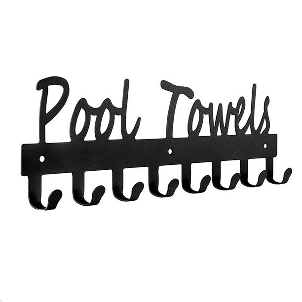 Pool Towel Hooks for Bathroom Wall Mount Towel Rack Towel Holder Carbon