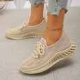 thumbnail image 3 of Lace Up Mesh Walking Shoes for Women Lightweight Non Slip Wide Width Athletic Casual Workout Sneakers, 3 of 6