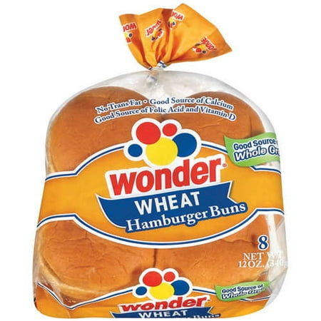 Interstate Brands Wonder Hamburger Buns, 8 ea