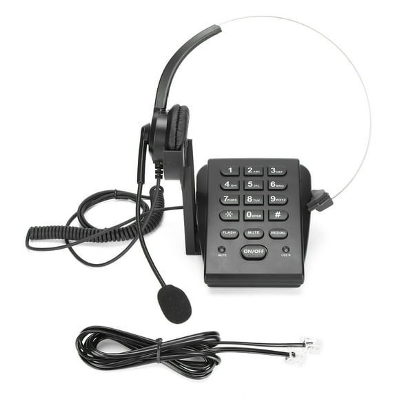 Mavis Laven Telephone Set Landline,Call Center Phone,HT700 Corded Telephone With Headset Call Center Telephone With Omnidirectional Microphone Headset For Office Home