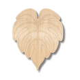 thumbnail image 2 of Unfinished Wood Etched Monstera Leaf Shape 18" / 1/4", 2 of 2