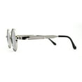 thumbnail image 3 of Steam Punk Round Circle Lens Metal Rim Retro Victorian Spring Arm Sunglasses Silver Mirror, 3 of 4