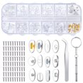 thumbnail image 1 of Plaquettes de Nez pour Lunettes Kit de Réparation de Lunettes avec 80 Vis, 1 of 5