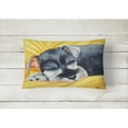 thumbnail image 2 of Carolines Treasures AMB1161PW1216 Snoozing Schnauzer Fabric Decorative Pillow 12H x16W multicolor, 2 of 3