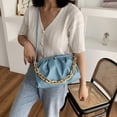thumbnail image 1 of Bolsa Bolso de hombro plisado para mujer Totes de cadena Bolso de mensajero en la nube de PU (Azul) Ehuebsd Nuevos Originales, 1 of 8