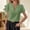 *Green, variant on ClodeEU Womens Summer V-Neck Ruffle Short Sleeve Shirt,Loose Fit Casual Blouse Black,Womens Plus M