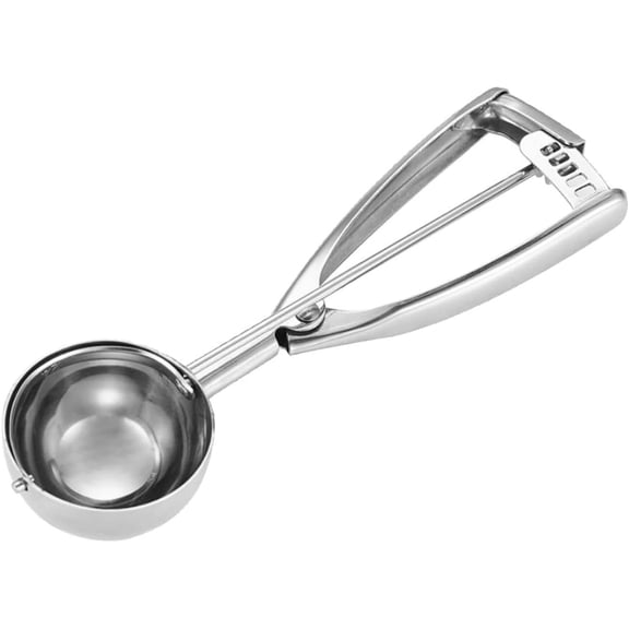 Small Cookie Scoop 1 Tbsp Trigger Release, 18/8 Stainless Steel Cookie Dough Scoop for Baking, Ice Cream Scoop Melon Baller