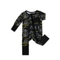 thumbnail image 2 of DHFJKG Toddlers Boys Bodysuit Long Sleeve Zipper Cute Cartoon Printed Pajamas Onesie Daily Home Wear Baby Onesies Unisex 9-12 Months, 2 of 3