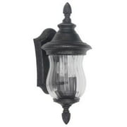Bronze Finish Exterior Wall Latern with Ribbed Clear glass