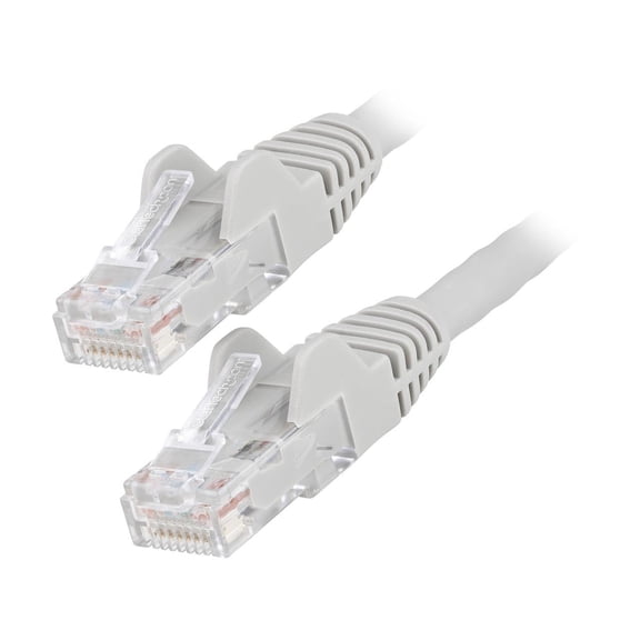 StarTech 10ft (3m) CAT6 Ethernet Cable - LSZH (Low Smoke Zero Halogen) - 10 Gigabit 250Mhz 100W PoE RJ45 UTP Network Patch Cord Snagless w/Strain Relief - Gray CAT 6, ETL Verified (N6LPATCH10GR)