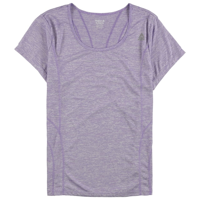 Reebok T-Shirt de Base Bicolore pour Femmes, Violet, Grand