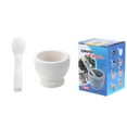thumbnail image 1 of Guardoinrt Exquisite Craft Round Garlic Mortar Pestle Crusher Smooth Line Garlic Multi-Functional White, 1 of 6