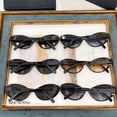 thumbnail image 4 of Gafas de sol Retro Ovaladas Gafas de sol para mujer Gafas de sol estilo ojo de gato Retro Y2K, 4 of 5