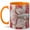 Orange, variant on Pink Betta Fish Coffee Mug, Aquarium Fish Mug, Ceramic 11 oz